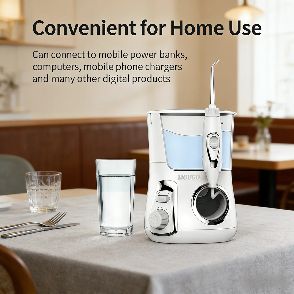 

800ML Countertop Water Flosser for Home Use, 10 Modes Dental Oral Irrigator, Professional Teeth Cleaner for Braces & Gum Care