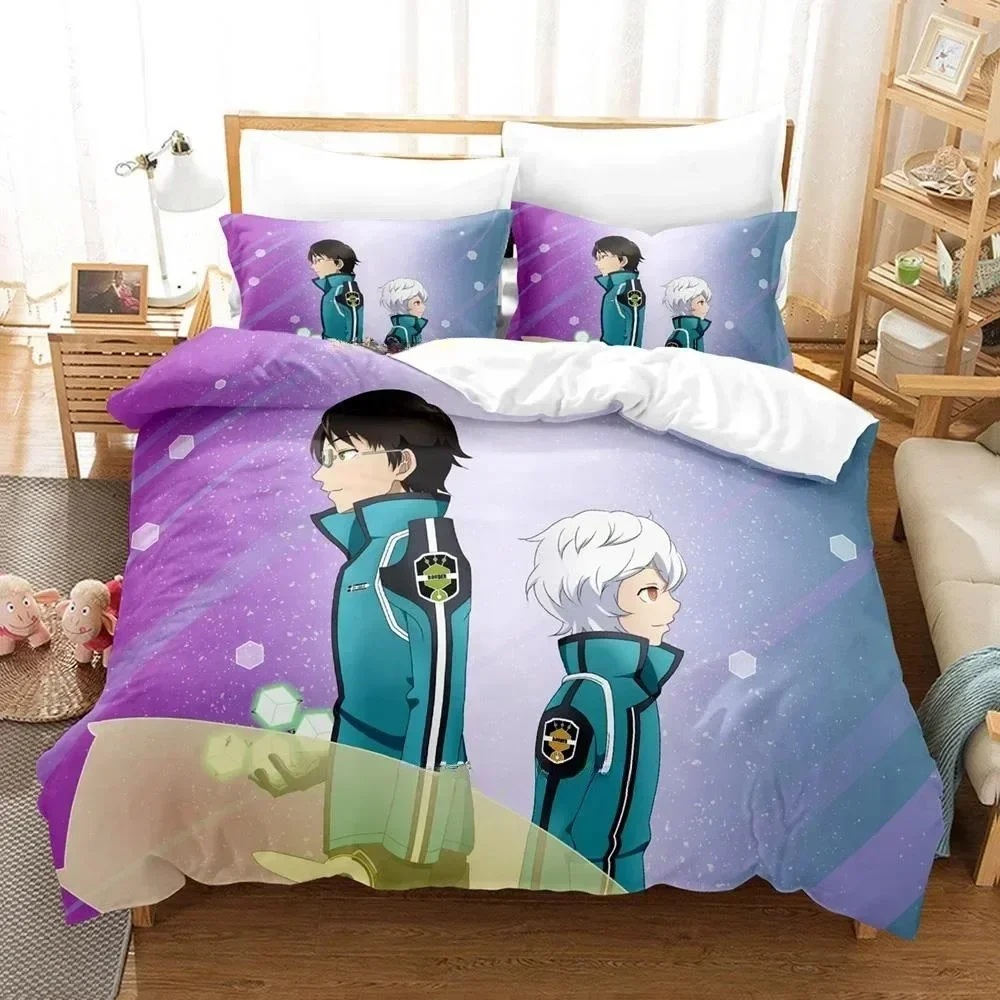 

3D Print Anime World Trigger Printed Bed Set Duvet Cover Pillowcase Bedding Set Bed Linen Sheet Quilt Cover Full Queen King Size