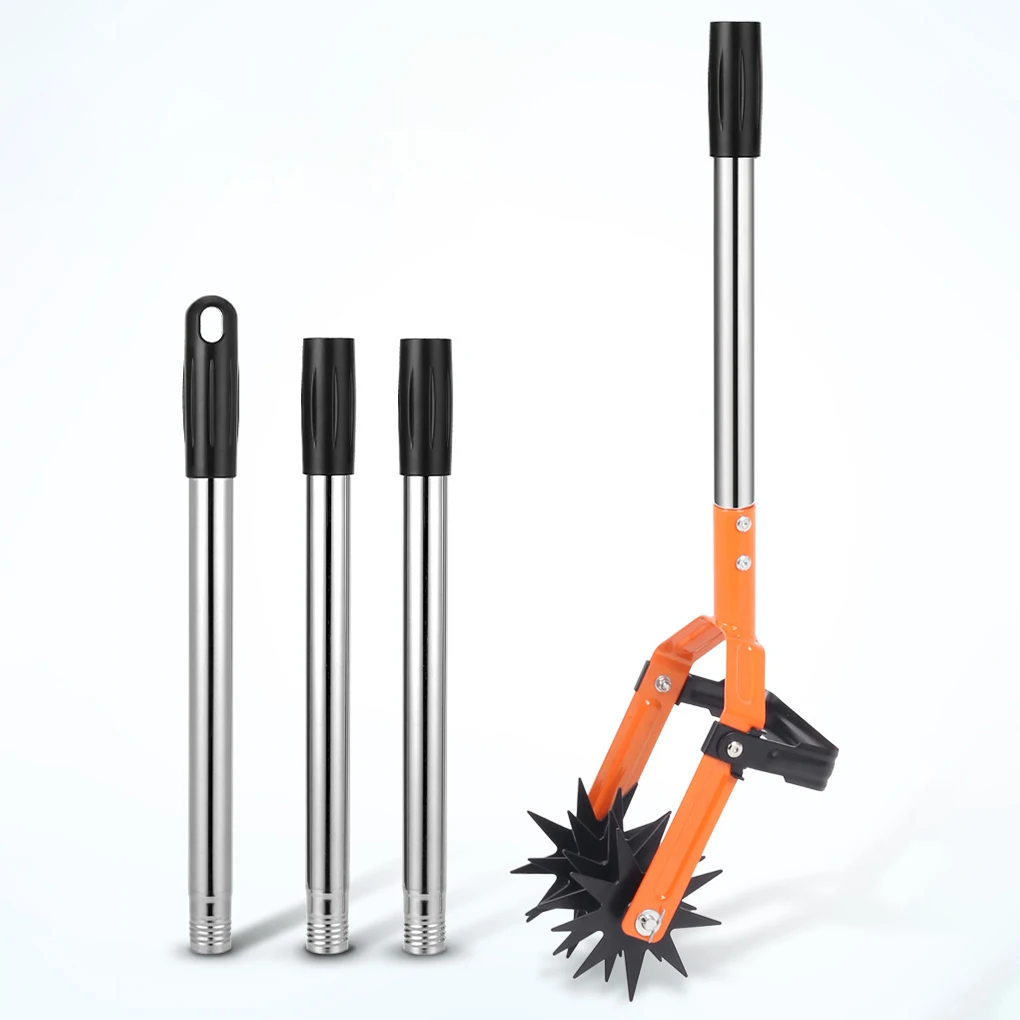Hand Tiller Garden Tool Hand Steel Tiller Cultivator Garden Tool Heavy Duty Hard And Soft Soil Loosener With Non-Slip Handle For