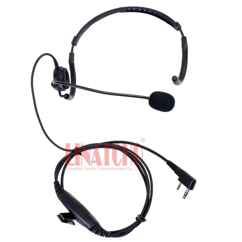 Neckband TK Walkie Talkie Microphone Headset Two Way Radio Headphone 2 Pin K Connector