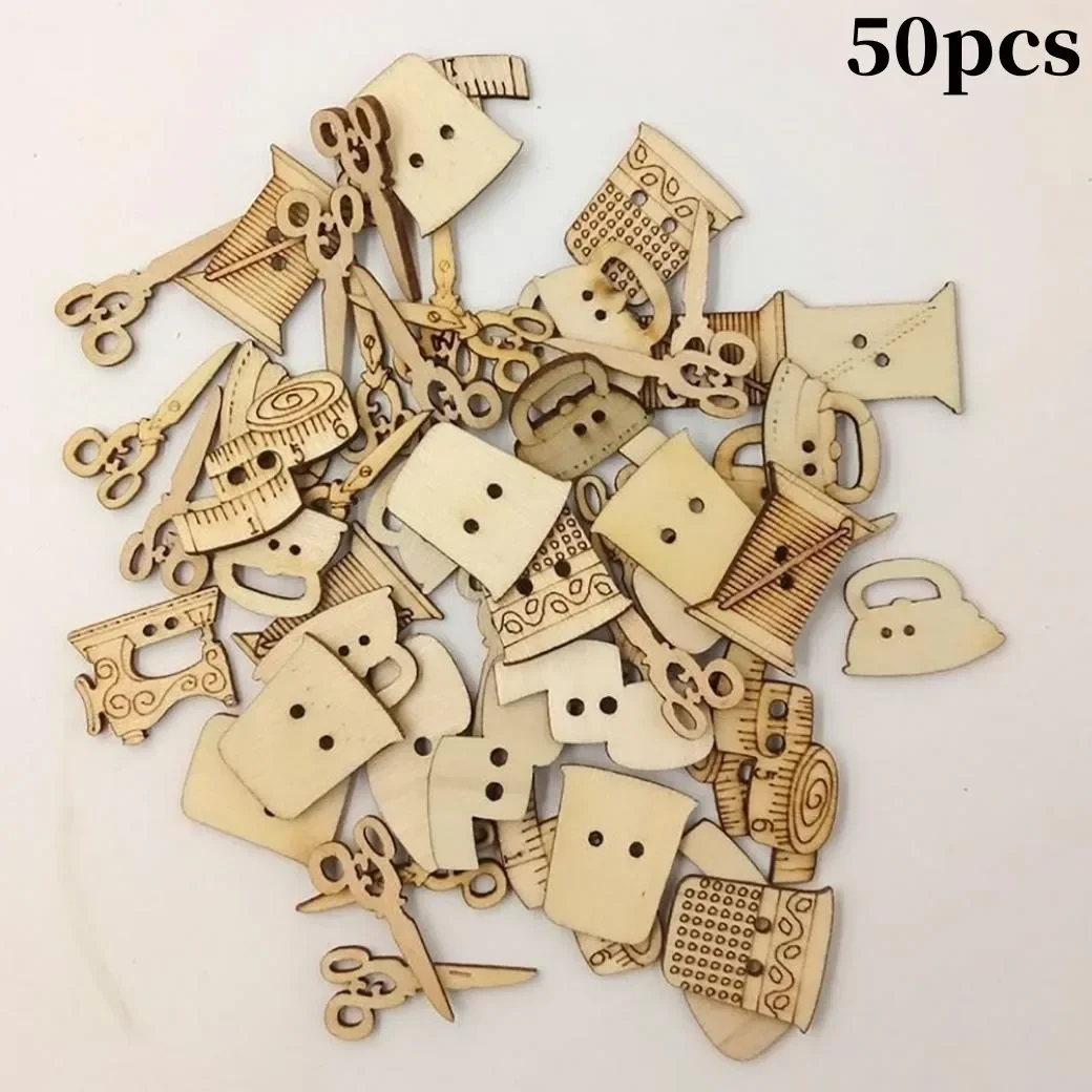 50Pcs New Laser Engraving Wood Chips （Random Shape）