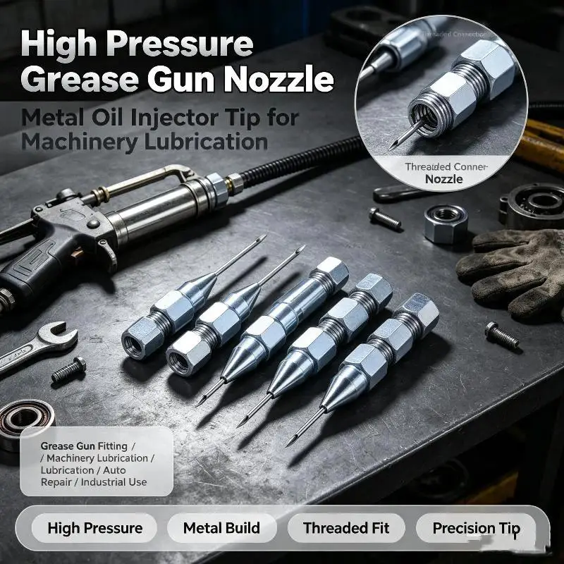 3/5PCS Removable Needle Nose Grease Head Grease Nozzle Grease Accessories Sealed Bearing Refueling Removable Detachable