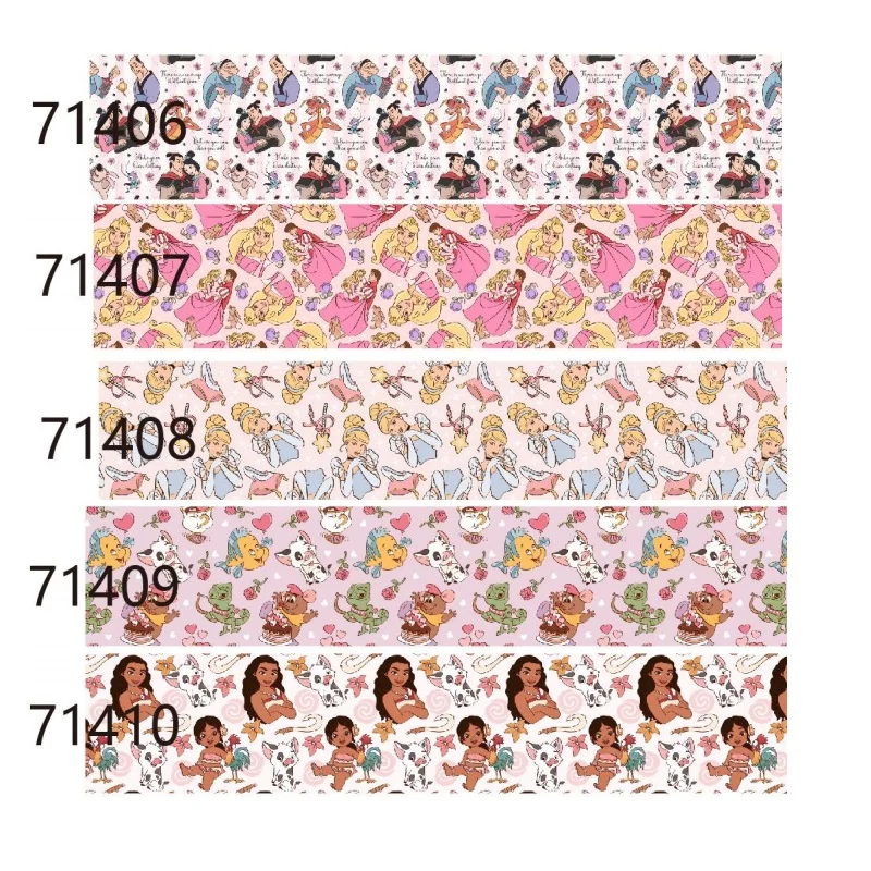 

Disney Princess Cartoon Grosgrain Ribbon 38mm for Bows DIY Craft Materials, Sewing Accessories, 5Yards