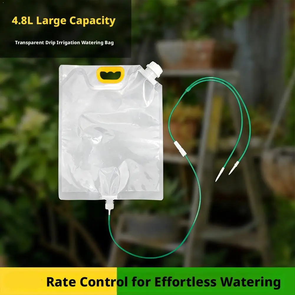 5L Large Capacity Drip Irrigation Water Bag Home Garden Self Watering  Planter Water Bag For Lazy Person's For Travel