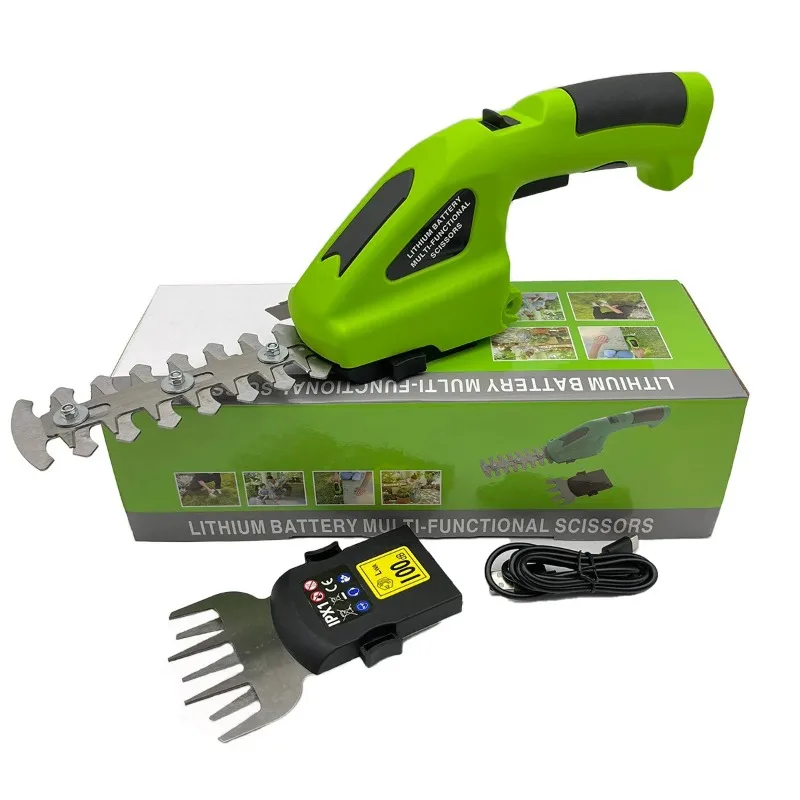1pcs 2-in-1 Cordless Hedge Trimmer & Grass Cutter - Lightweight One-Handed Garden Tool