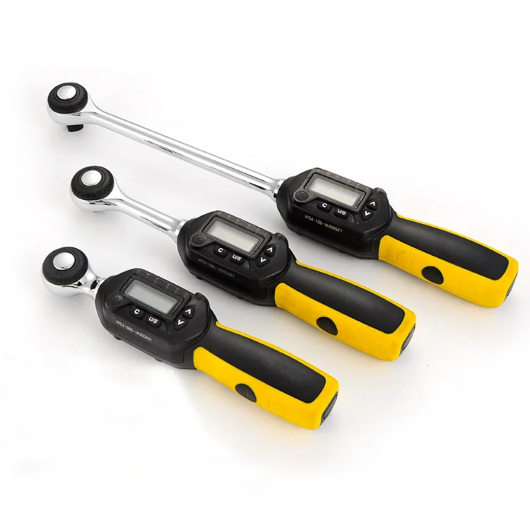 Short Handle Digital Torque Wrench 1.5-30 3-60 4.2-85 6.8-135 10-200 17-340N/m with 1/4 3/8 1/2 Ratchet Head