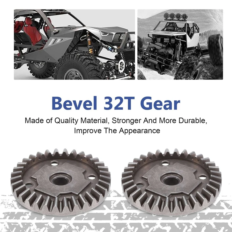 BNVN-Bevel 32T Gear EA1037 لـ JLB Racing CHEETAH 1/10 فرش RC قطع غيار السيارات الملحقات