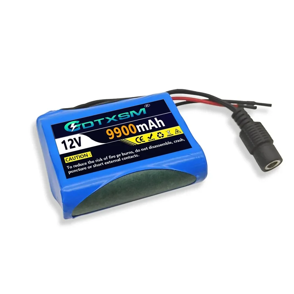 

12.6V 18650 Lithium Battery 9900mAh High Capacity | 3S1P BMS Protection + Fast Charger Kit for Drone/Solar/Camping