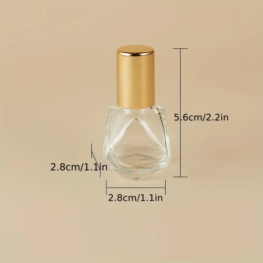 20 Stück 8ml Diamant-Glasrollerflaschen mit Verschluss für ätherische Öle, auslaufsicheres Design, Parfüms, Aromatherapie, tragbarer Behälter – Detail 5
