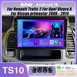 For Renault Trafic 2 For Opel Vivaro A For Nissan primastar 2001 - 2014 Car Radio Android 16 Carplay GPS Navigation Android Auto