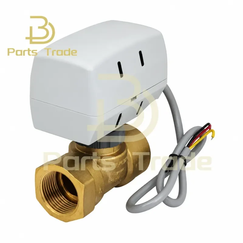 Motorized Control Valve with Electric Actuator M30x1.5 for Fan Coil Unit 3 Wire 1 Control Brass Shut Off Electric Magnetic