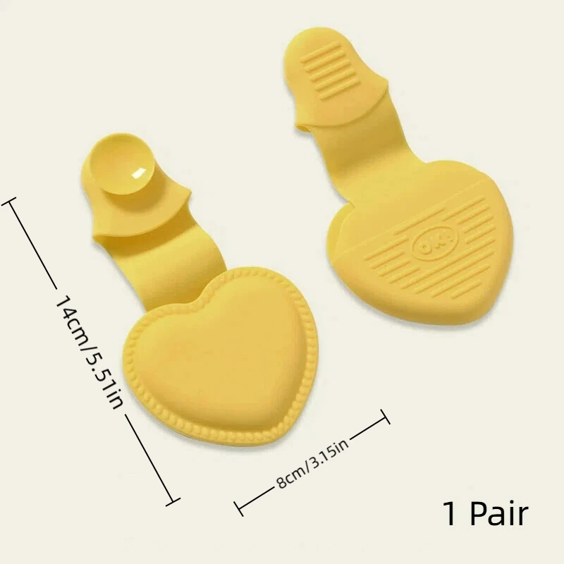 2 PCS Silicone Oven Mitts Heat Resistant Pinch Mitts Anti Scalding Non Slip Gloves Clips Pot Holder Cooking Baking Oven Mitts