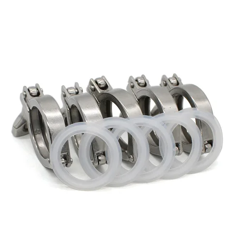 Imagen 2 del producto Abrazadera Triple de acero inoxidable SS304 con trébol, tamaño 0,5 ""1,5"" 2 ""3"" 4 ""50,5mm 25,4mm64mm91mm119mm para elaboración casera