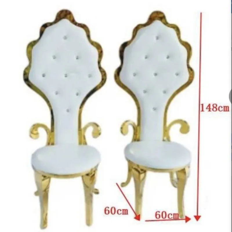 Foreign Wedding Bride Groom Master Armrest Chair Stainless Steel Wedding Chair
