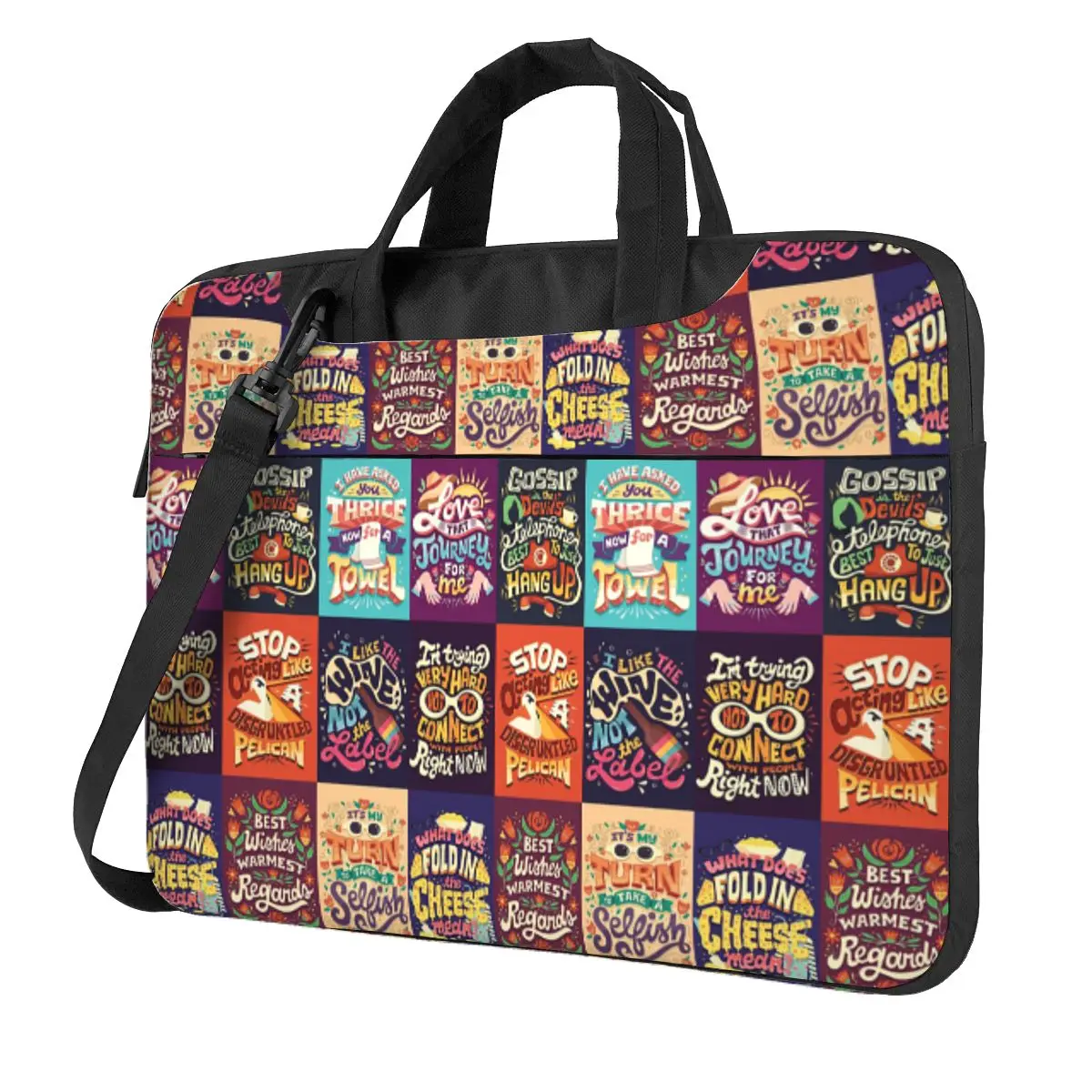 

SC Collage Crossbody Laptop Bag Case Computer Bag Resistant Protective Notebook Pouch for Macbook Pro Lenovo