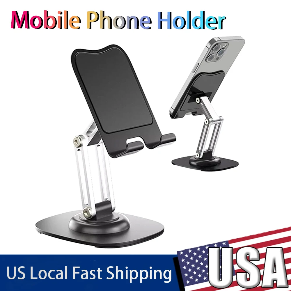 

Foldable Mobile Phone Holder Stand Tablet Desk Mount Table Flexible Adjustable Desktop Live Lazy Bracket Support For All Phones