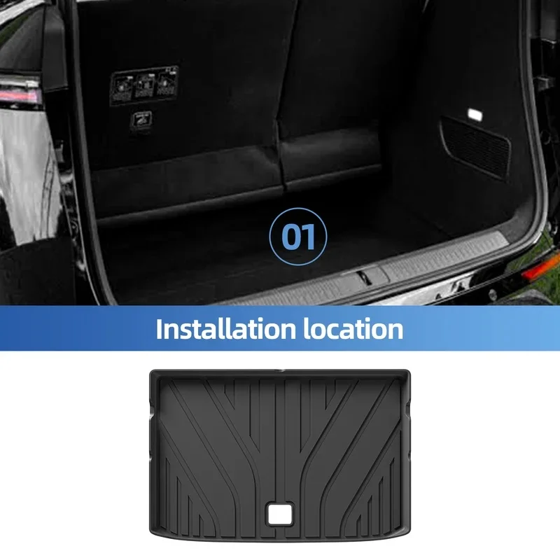 Use for BYD Denza B5 2023‑2026 Fangchengbao/Leopard 5 Car Floor Mats Cargo Liner Upper Trunk Pad Accessories Black