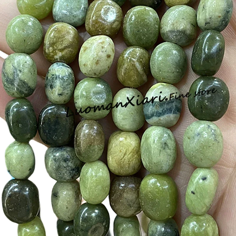 8x12MM Irregular Taiwan Jade Green Natural Stone Loose Spacer Beads for Jewelry Making Diy Earrings Bracelet Charms Accessories