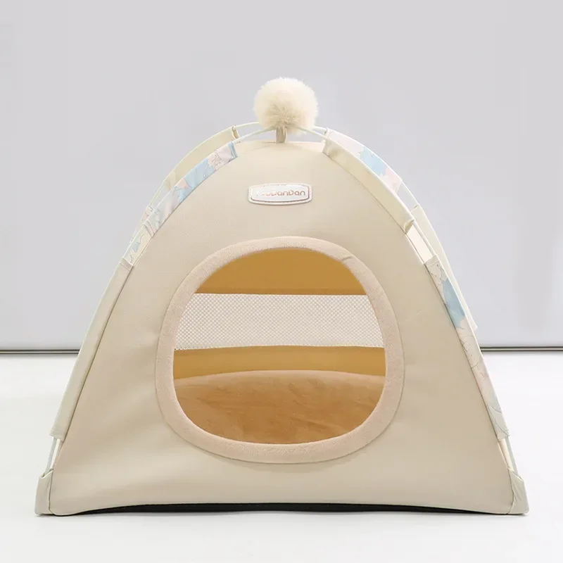 

Pet Shelter Tent Home Outdoor Camping Tent PU Leather Waterproof Cat Kennel Shelter Portable Folding Pet House Products Tent