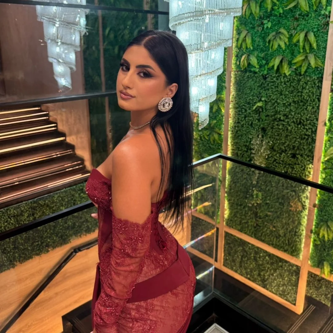 فستان أماندا مخصص بأكمام حمراء للحفلات الراقصة بدون حمالات بدون أكمام من vestidos de noche ترتر بطول الأرض للسهرات الرسمية #2