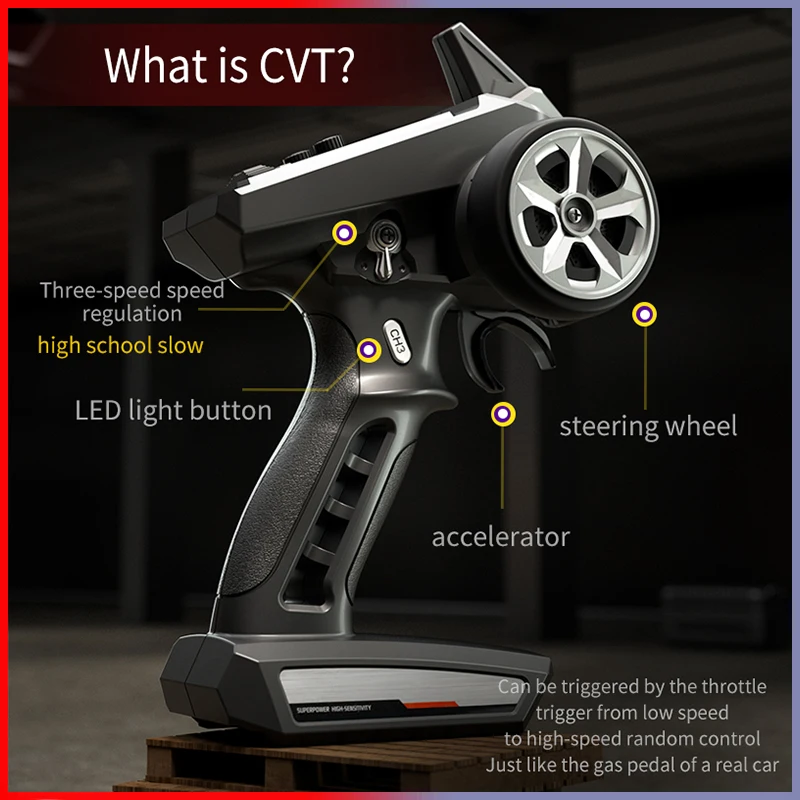 LED 헤드라이트 장착 RC 자동차 오프로드 고속, 브러시리스 4WD 1/16 몬스터 트럭 장난감, 소년용 선물, 75 km/h 원격 제어