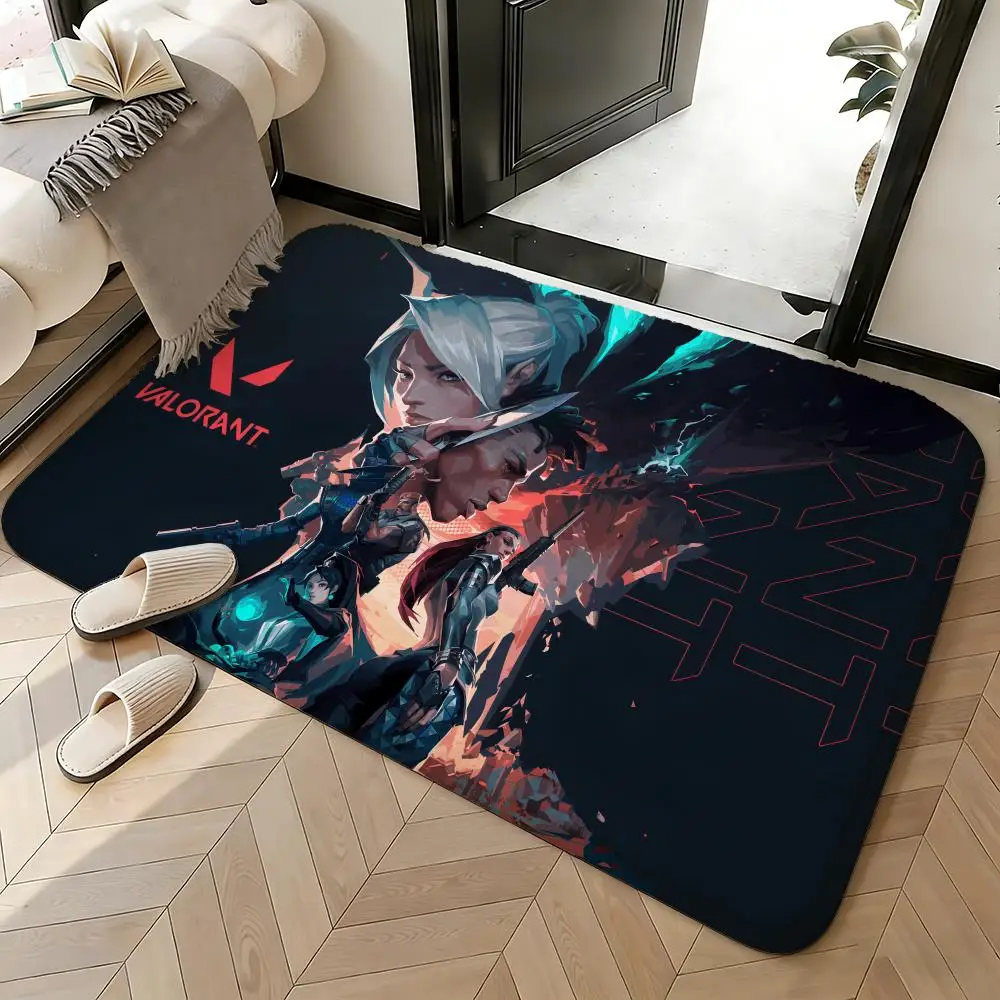 Soft Absorbent Non-Slip Rug Game Valorant Floor Mat Home Decor Doormat Bedroom Floor Mat Shower Carpet