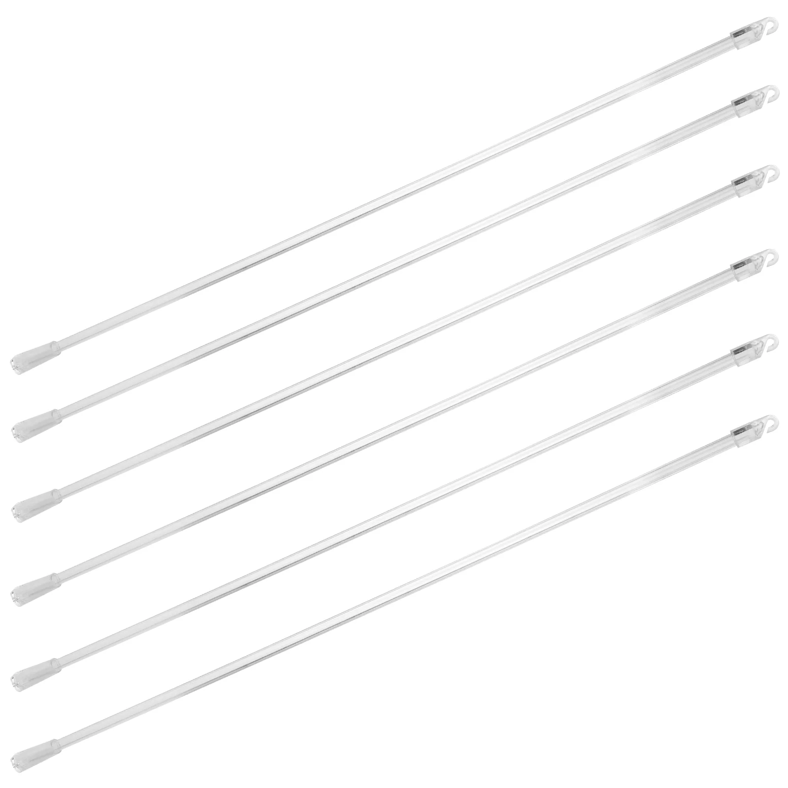 6 Pcs Venetian Blind Rod Curtain Pull Coffee Stirrers Slats White Acrylic Wand Window Tilt Blinds Opener Accessory