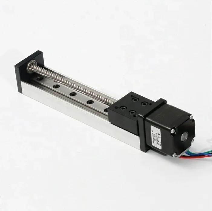 Miniature 150mm High Precision Electric Linear Guide Rail Cross Actuator System with Stepper Motor T Ball Screw Motion Module