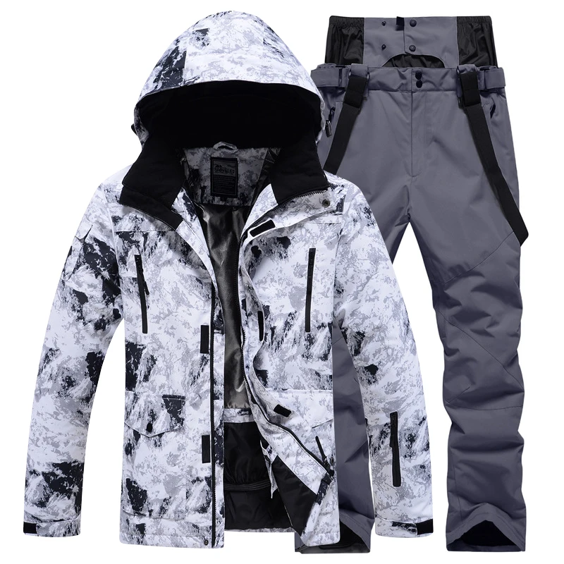 -30 ℃ men's and women's skiing suit windproof and waterproof skiing suit Outdoor and indoor winter warmth preservation