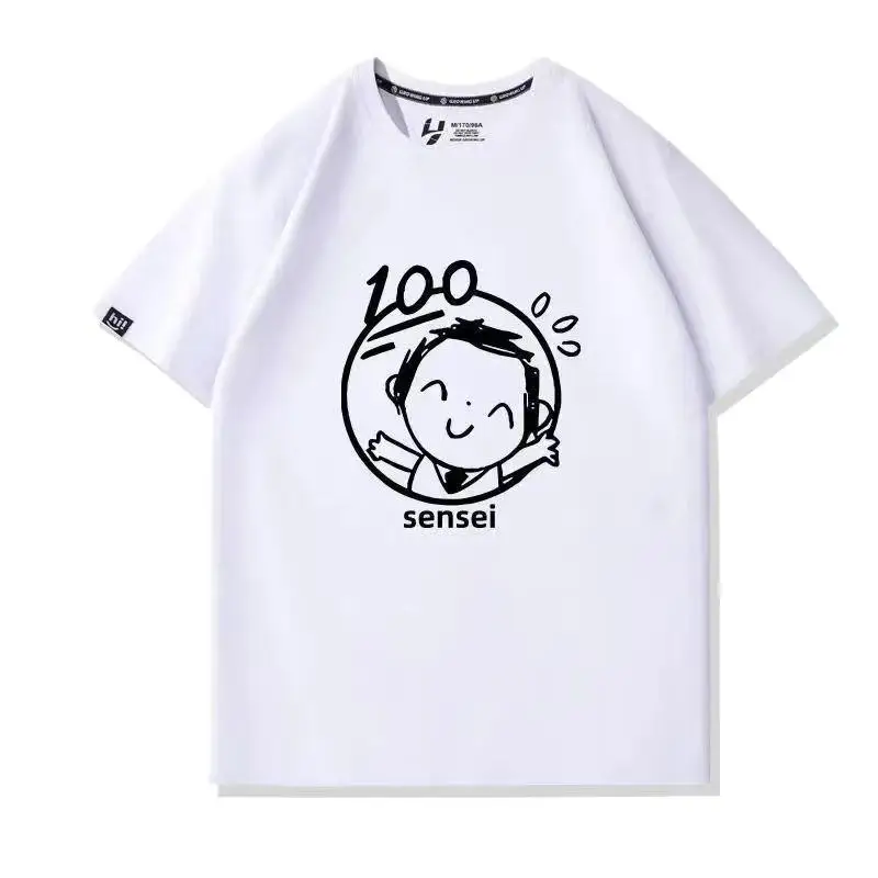 Anime Blue Archive  T-Shirt Men Women SCHALE Sensei T-Shirt  Short-Sleeve Spring Summer Unisex Cotton Tees