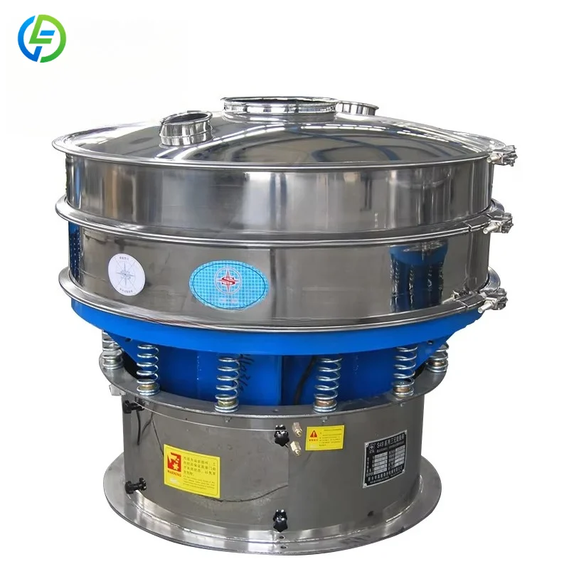 Customized Food Industry Spice  Sieving Machine High Efficiency SS Food Grade Rotary Vibrating Sieve for Pepper