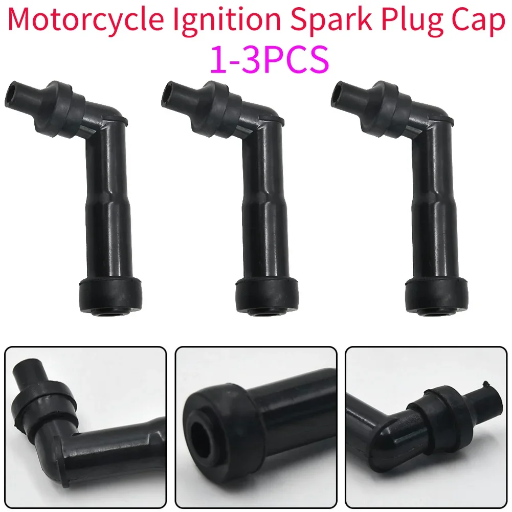 1-3 Stücke Universal Motorrad Zündung Zündkerze Kappe Abdeckung W/O 102 Grad Motorrad Zündkappe Gummi widerstand Teile