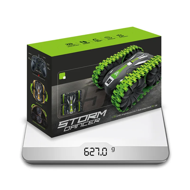 Nieuwe gepantserde, op afstand bestuurbare tankwagen, klimauto, speelgoedauto met lichteffecten, rollende op afstand bestuurbare auto