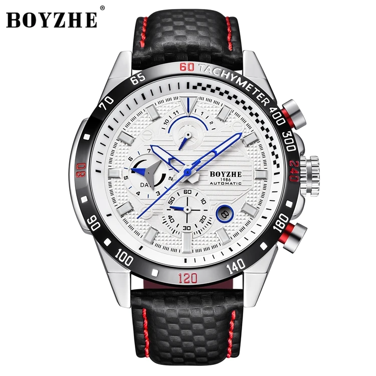 

BOYZHE Japanese Movement Mechanical Watch Stainless Steel Men's Watch Simple Business Mechanical Watch WL011-4