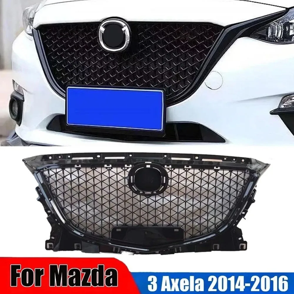 Reissue to the Israel Car Upper Bumper Intake Hood Radiator Mesh Grid For Mazda 3 Axela 2014-2016