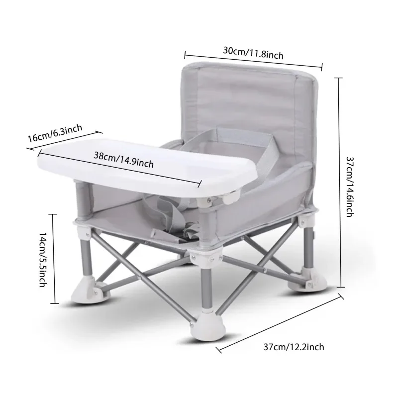 Aluminium Alloy Foldable Portable Compact Baby Chair With Safe Belt For Indoor Outdoor Use Easy Travel For Camping Picnics