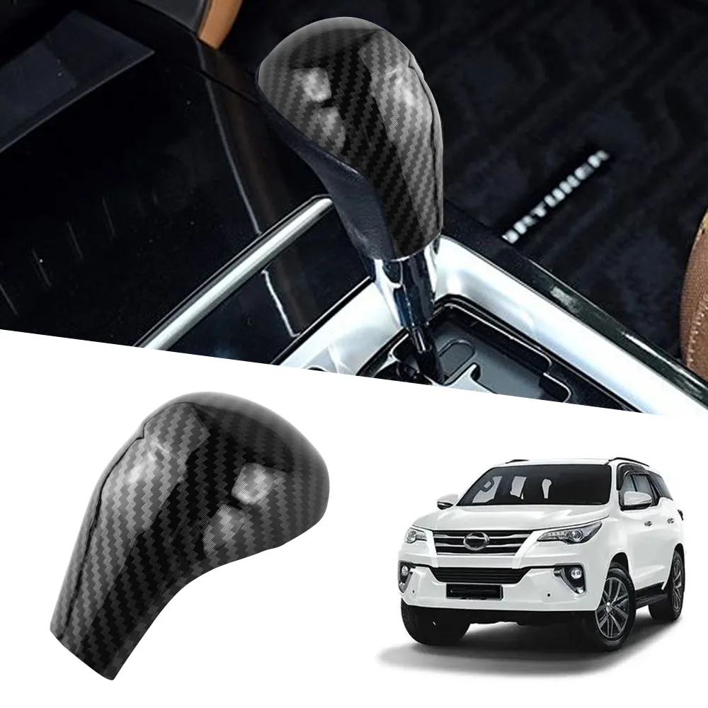 

For Toyota Fortuner 2016- 2021 2022 Hilux Revo Conquest 2015- 2021 Car AT Gear Shift Knob Cover Decoration Sticker Interior Acc.