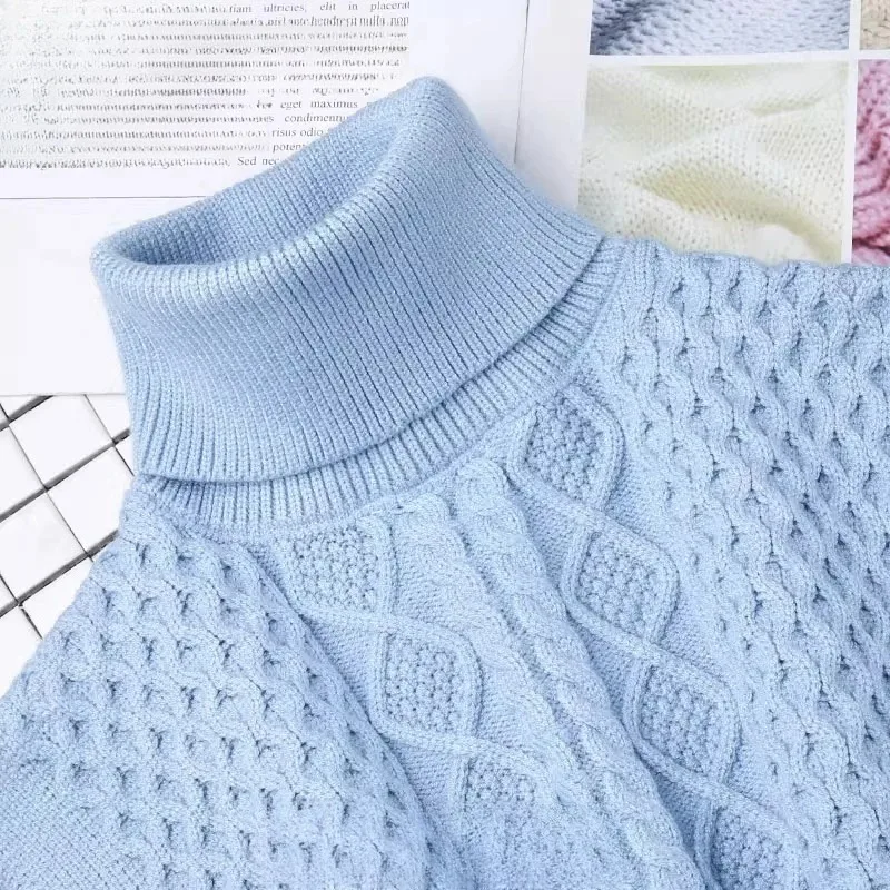 Jersey de punto a la moda para mujer, cuello alto cálido, cuello falso, cuello levantado, camisa, collares extraíbles, accesorios para bufandas