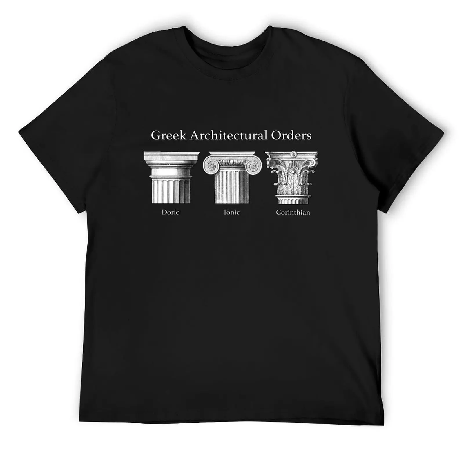 

Greek Architectural Orders: Column Capitals T-Shirt graphic tee shirt graphic t shirts customizeds men t shirts