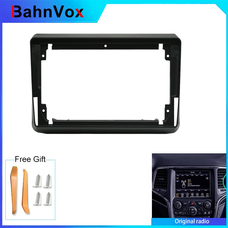 9 inch Android Car Radio frame for Jeep Grand Cherokee WK2 2013 - 2020 2din Stereo GPS Fascia bezel Panel Adapter wire harness