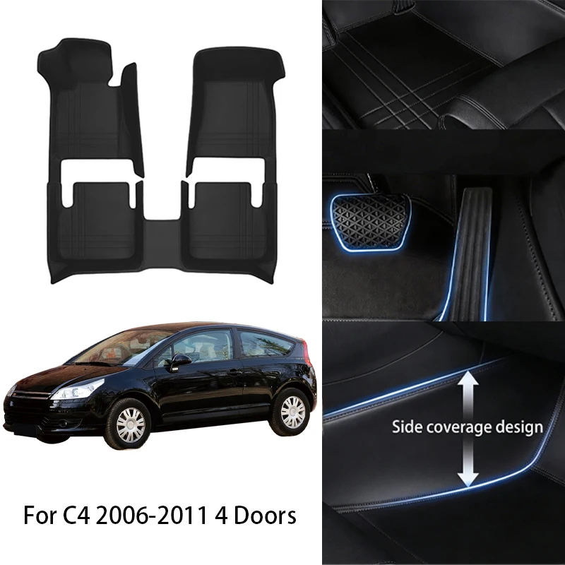 

Автомобильные коврики из искусственной кожи на заказ для Citroen C4 (4-дверные, 2-дверные, Aircross) 2006-2016, полный комплект, аксессуары для интерьера автомобиля