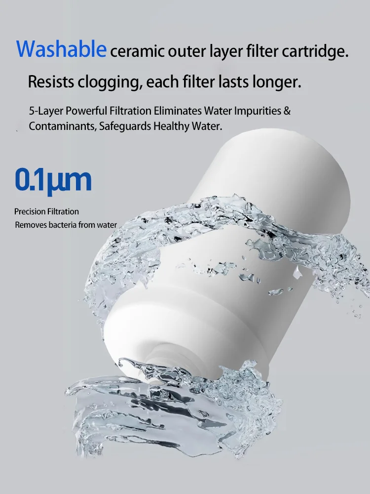 AZX-JSQ-03  Faucet Water Filter Set – 1 Unit + 10 Filter Cartridges
