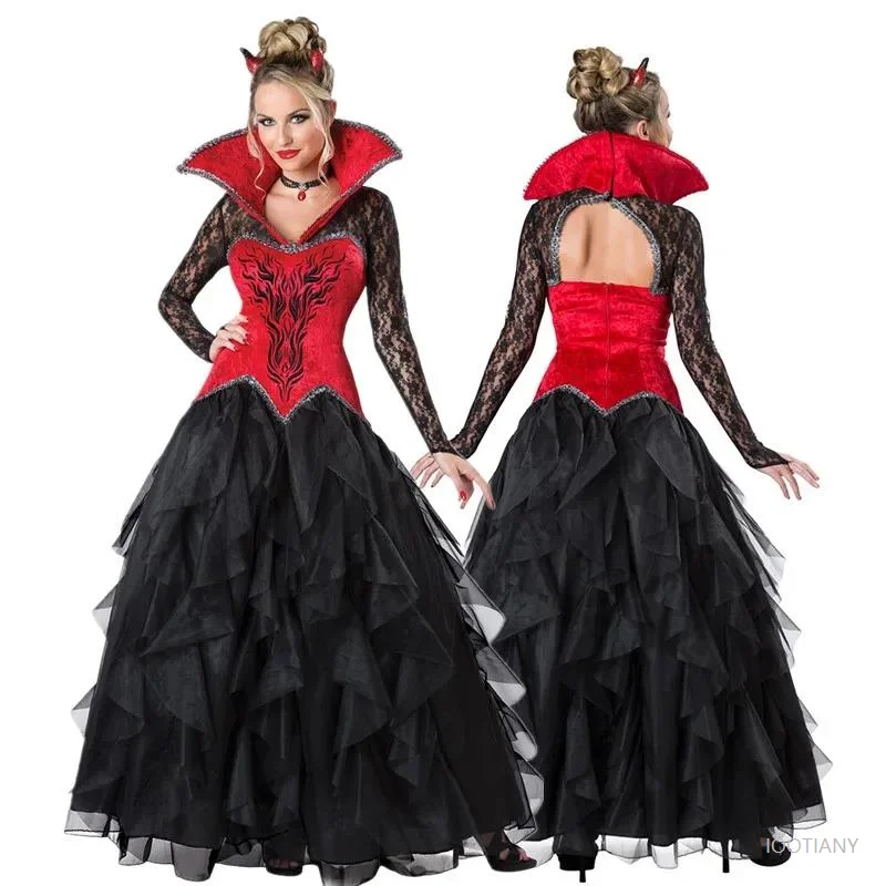 

Halloween Day of the Dead Gothic Horror Vampire Witch Cosplay Costume Horror Evil Zombie Medieval Costume