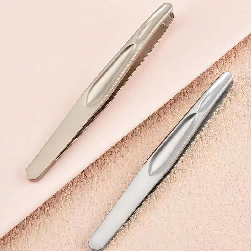 Premium-Pinzette mit rundem Kopf für Augenbrauen- und Gesichtshaarentfernung, nahtlose Clips, Präzisions-Bartclip für kurzes Haar – Detail 9