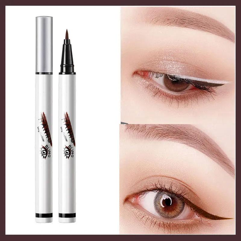 Bunter langlebiger flüssiger Eyeliner-Stift wasserdichter schneller Bleistift kosmetischer doppel endiger Eyeliner glatte Make-up-Werkzeuge tslm1