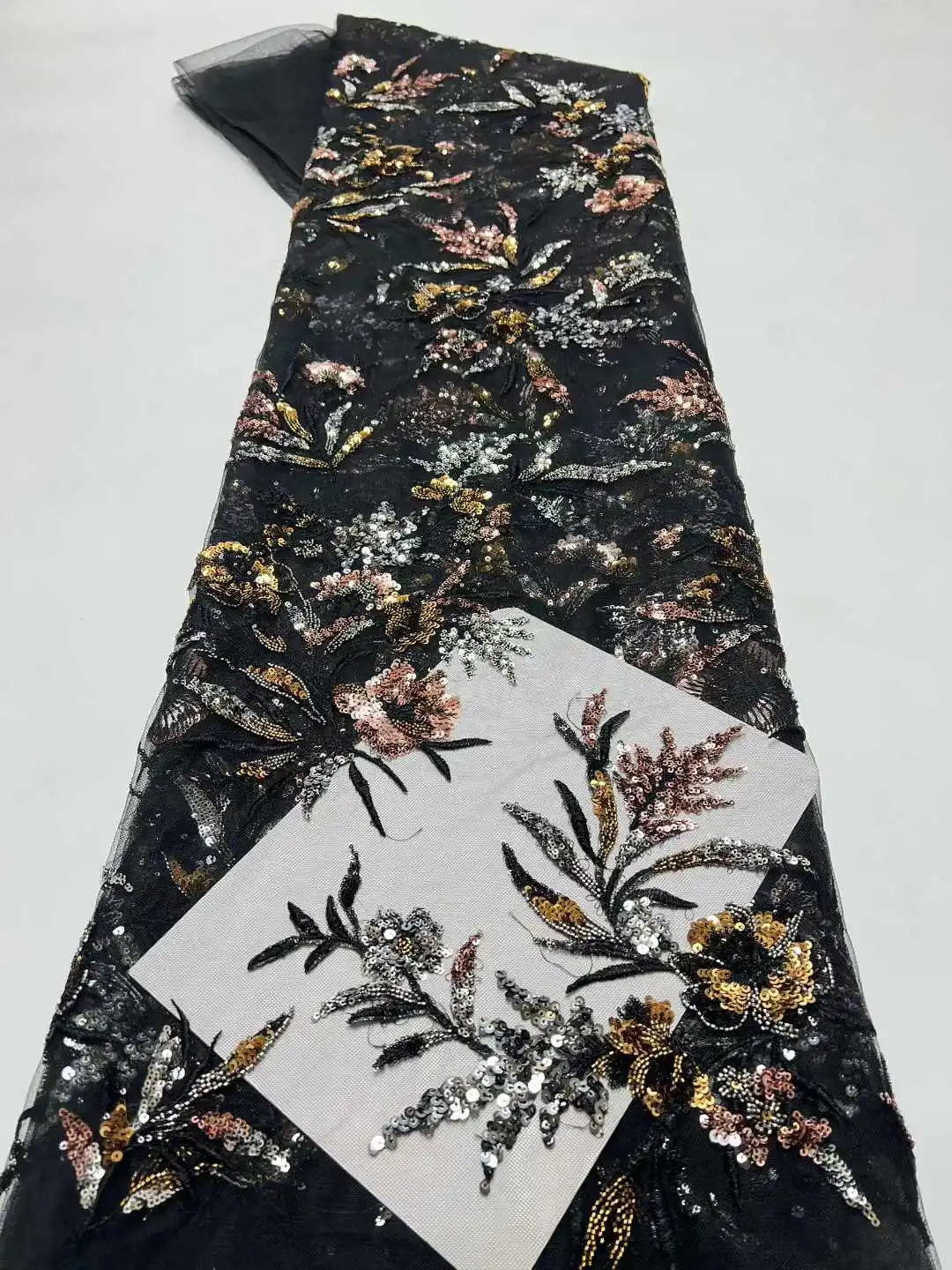 

Luxurious African Groom Sequins Lace Fabric High Quality 2026 Embroidery Lace French Tulle Lace For Bridal Wedding Dresses