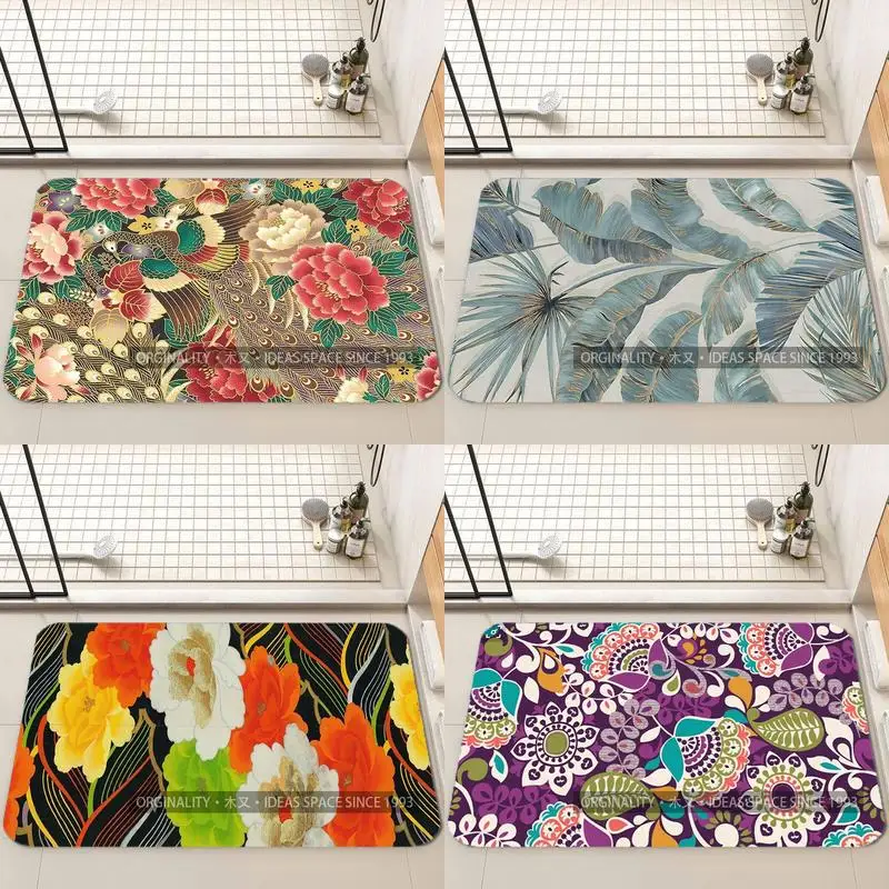 

Colorful Peony & Bird Pattern Living Room Decoration Home Sofa Non-Slip Carpet Study Bedroom Tatami Children'S Soft Floor Mat
