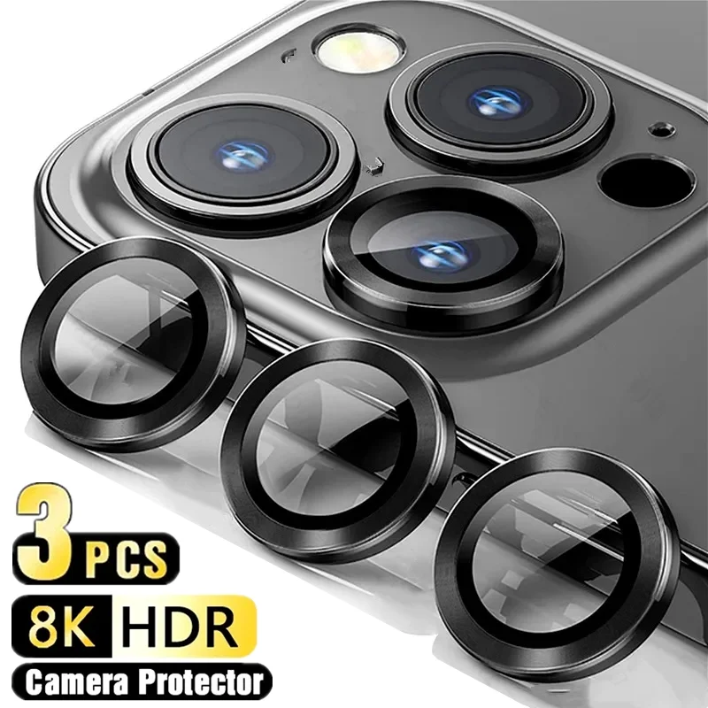 

Lens Protector Glass for iPhone 13 11 12 14 Pro Max 15 Plus Camera Lens Protection For iPhone 12 13 Mini Metal Ring Camera Film