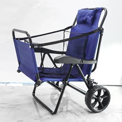 Shopping Picnic Camping Folding Push Beach Folding Chair Trolley Stroller With Chair