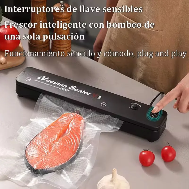Moderne Vakuum-Vakuum-Versiegelungsmaschine für kleine Haushalte, Vakuum-Versiegelungsmaschine für Lebensmittelverpackungen, Verse Kunststoff-Versiegelungsmaschine